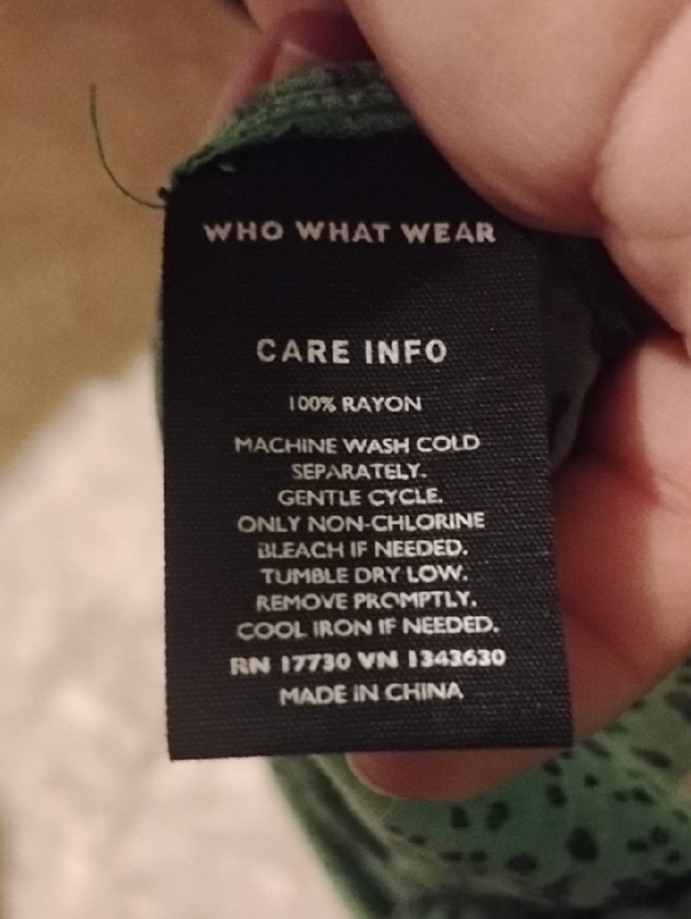 Who What Wear -Green Printed Dress- Size XXL - Picture 6 of 16